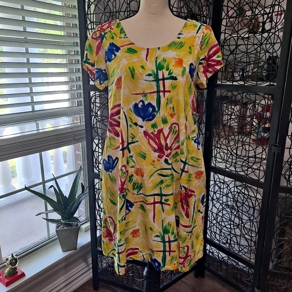 Xtreme Island Designs Hawaii Size Small Yellow Dress Corset back Detail
